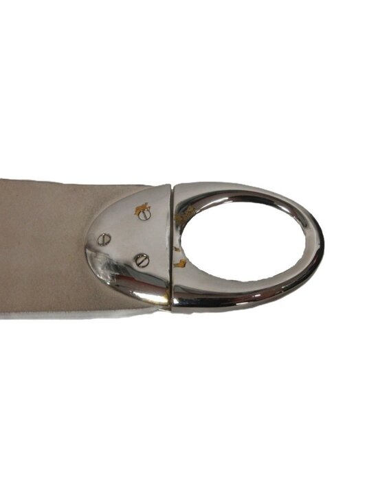 Bvlgari Round Buckle Belt Leather White main image 5